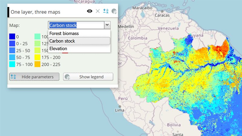 Pick the map: this example running in the Mappia calculator